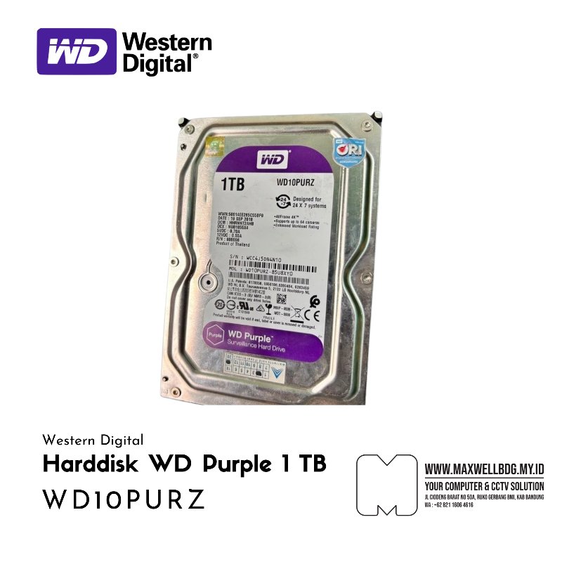 Harddisk WD Purple 1 TB Refurbished