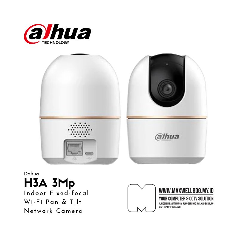 DAHUA H3A 3MP Indoor Fixed-focal WiFi Pan & Tilt